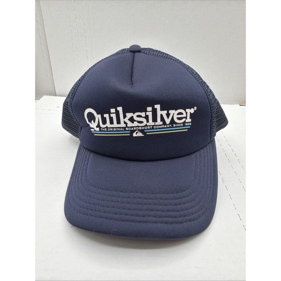 Quiksilver Other - Quiksilver Trucker Cap Snapback Boys 50 cm Mesh Blue Hat Surfer Beach NWOT